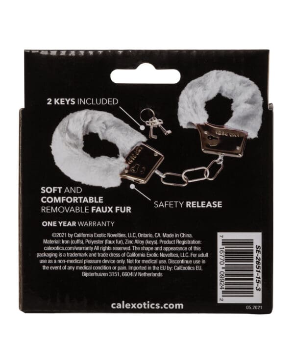 Playful Furry Cuffs - White - Image 2
