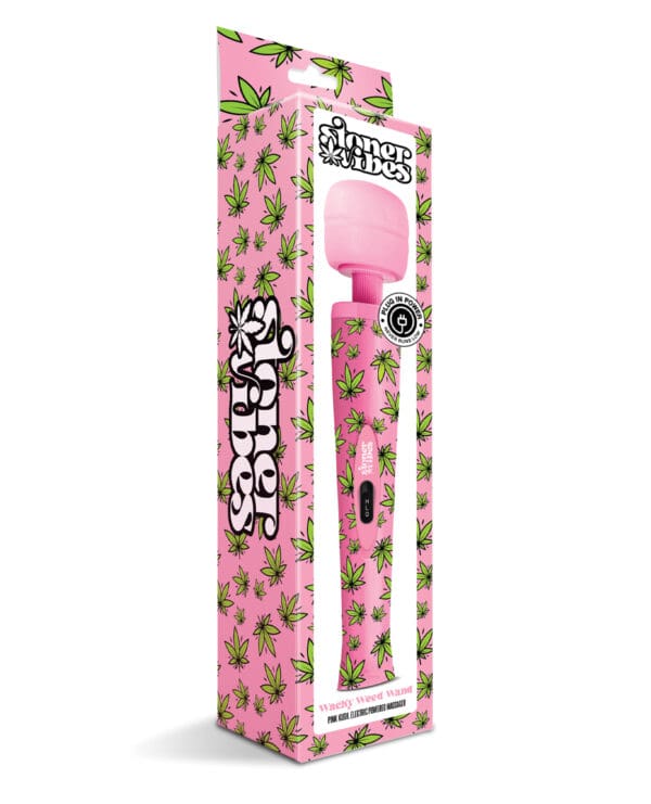 Stoner Vibes Wacky Weed Wand Massager - Pink Kush - Image 2