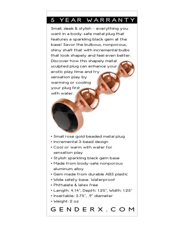 Gender X Gold Digger Small - Rose Gold/Black - Image 2