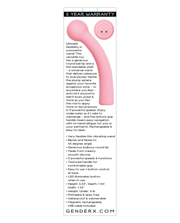Gender X Flexi Wand - Pink - Image 2