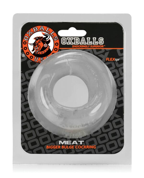 Oxballs Meat Padded Cock Ring - Clear - Image 3