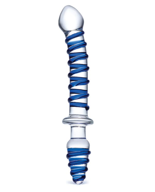 Glas 10"  Mr. Swirly Double Ended Glass Dildo & Butt P - Image 2