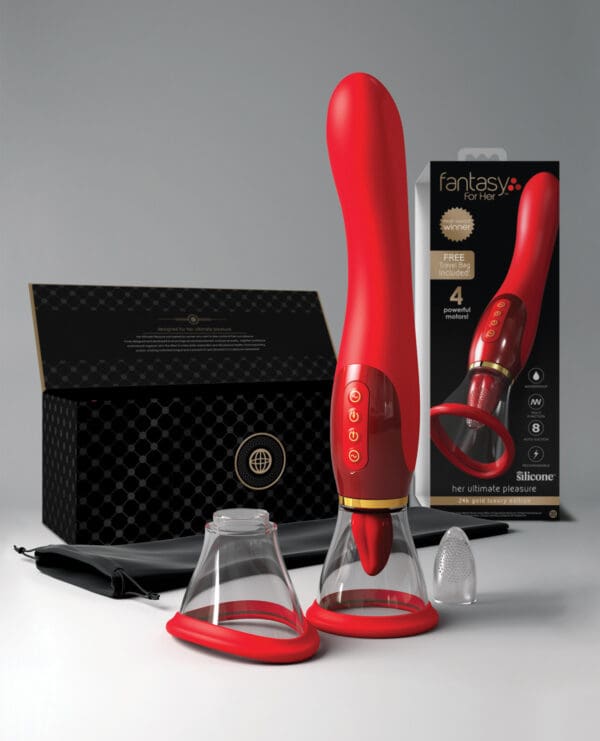 Fantasy For Her Ultimate Pleasure 24K Gold Seasonal Luxury Edition w/Travel Bag Luxury Box - Red - Image 5