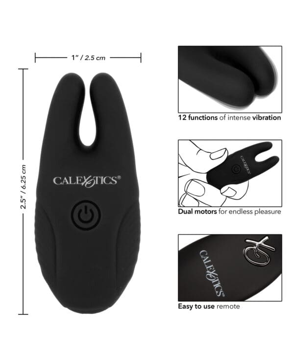 Silicone Nipple Clamps w/Remote - Black - Image 5