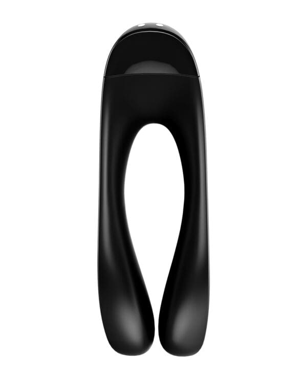 Satisfyer Candy Cane Finger Vibrator - Black - Image 4
