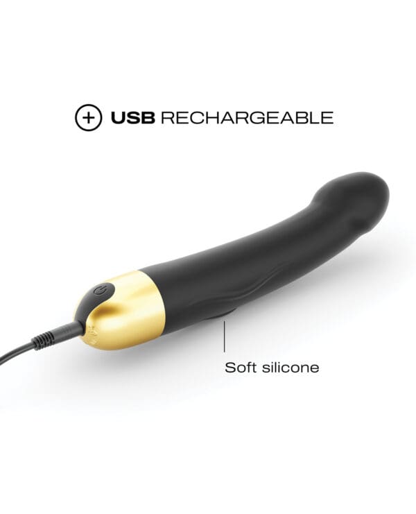 Dorcel Real Vibration M 8.6" Rechargeable Vibrator 2.0 - Black/Gold - Image 4