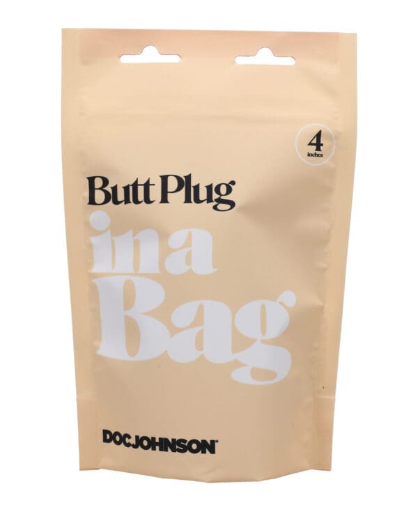 In A Bag 4" Butt Plug - Black - Image 2