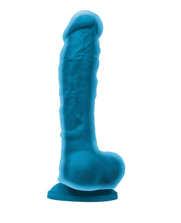 Colours Dual Density 8" Dildo - Blue - Image 2