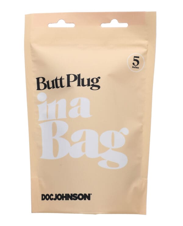 In A Bag 5" Butt Plug - Black - Image 2