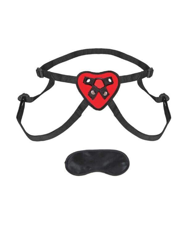 Lux Fetish Red Heart Strap On Harness Set - Image 3