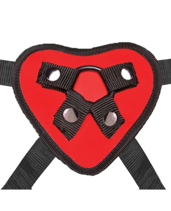 Lux Fetish Red Heart Strap On Harness Set - Image 4