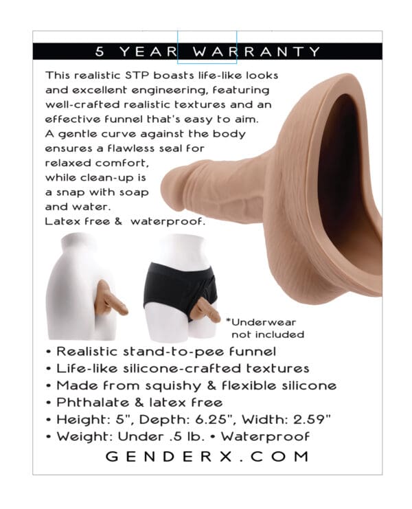 Gender X Silicone Stand To Pee - Medium - Image 2