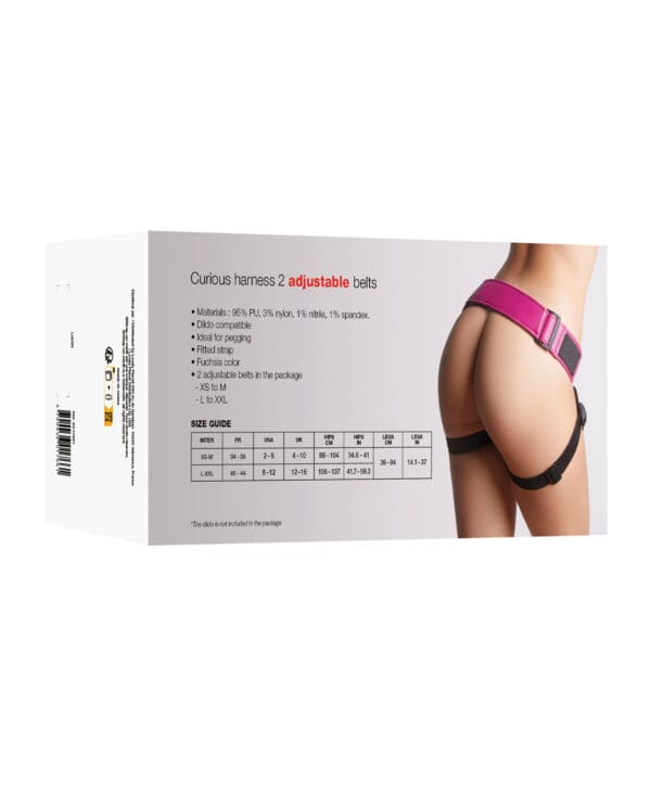 Strap on Me Leatherette Curious Harness - Fuchsia - Image 2