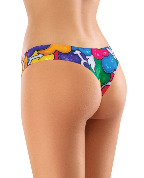 Mememe Pride Hearts Printed Thong LG - Image 2