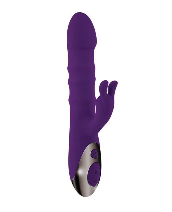 Playboy Pleasure Hop To It Rabbit Vibrator - Acai - Image 3