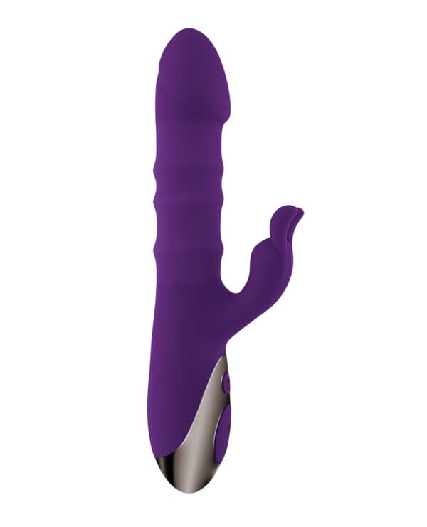 Playboy Pleasure Hop To It Rabbit Vibrator - Acai - Image 4