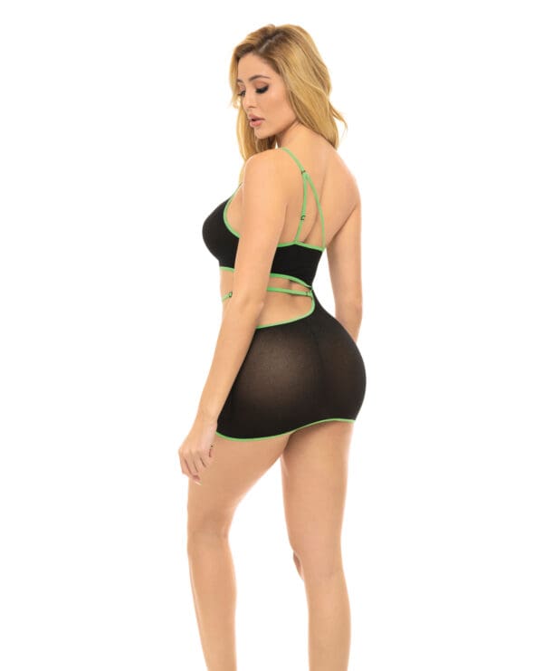 Pink Lipstick All You Need Cut Out Dress Black O/S - Image 2