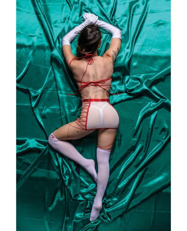 Role Play Naughty Nurse 5 pc Set Red/White M/L - Image 2