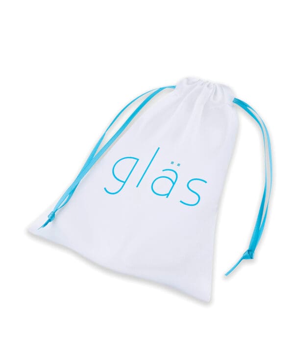 Glas 3.5" Rechargeable Vibrating Beaded Butt Plug - Blue - Image 5