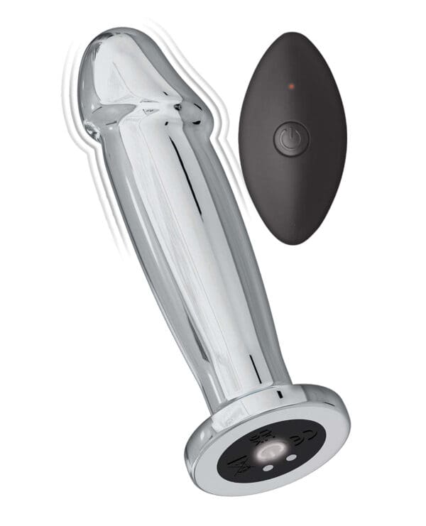 Ass-sation Remote Vibrating Metal Anal Ecstasy - Silver - Image 2