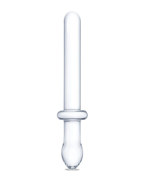 Glas 9.25" Classic Smooth Dual Ended Dildo - Clear - Image 2