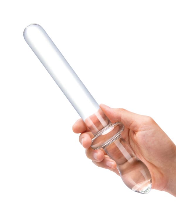 Glas 9.25" Classic Smooth Dual Ended Dildo - Clear - Image 4