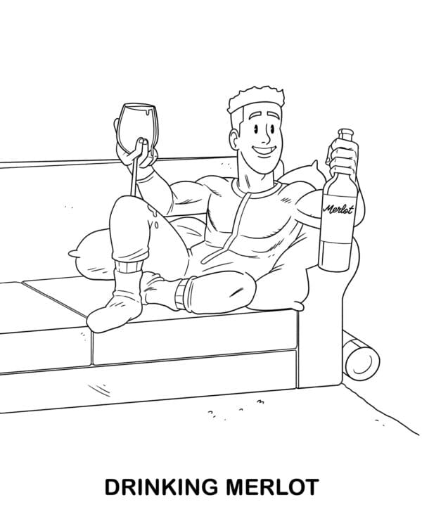 Wood Rocket Adults Doing Adult Shit Coloring Book - Image 2