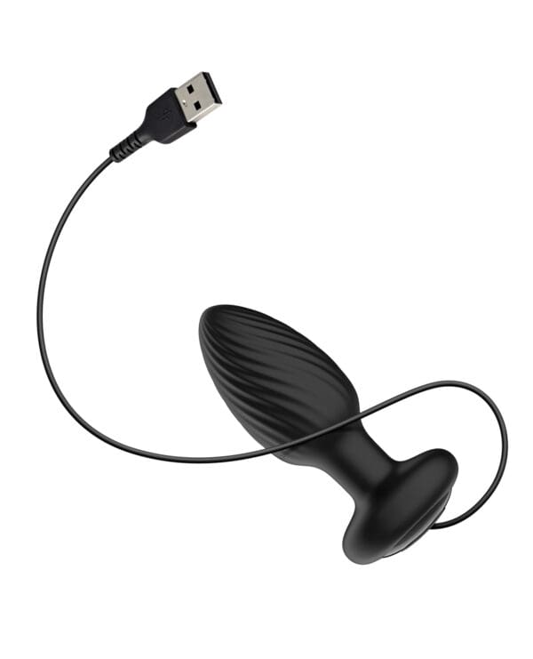 Nexus Tornado Rotating & Vibrating Small Butt Plug - Black - Image 5