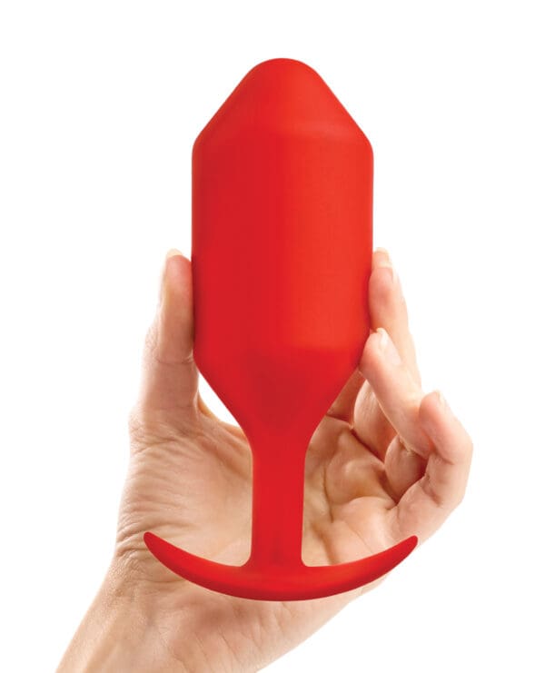 b-Vibe Weighted Snug Plug 6 - 515 g Red - Image 4