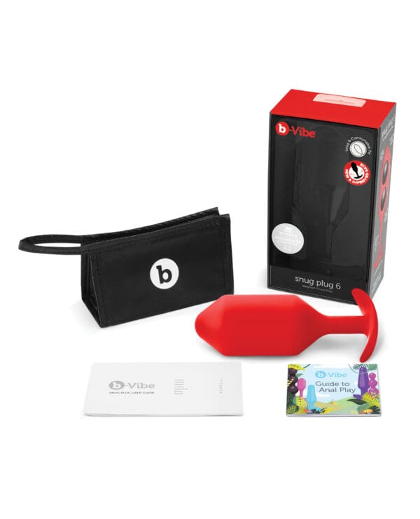 b-Vibe Weighted Snug Plug 6 - 515 g Red - Image 5