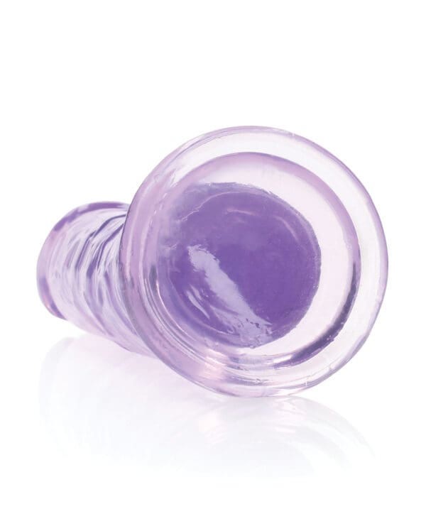 Shots RealRock Crystal Clear 8" Straight Dildo w/Suction Cup - Purple - Image 4