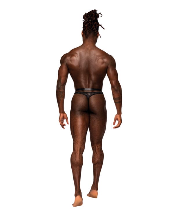 Rude Awakening Mesh Strap Thong Black L/XL - Image 2