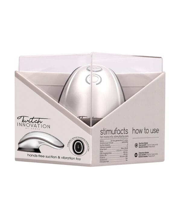 Shots Twitch Innovation Hands Free Clitoral Stimulator - Silver - Image 5
