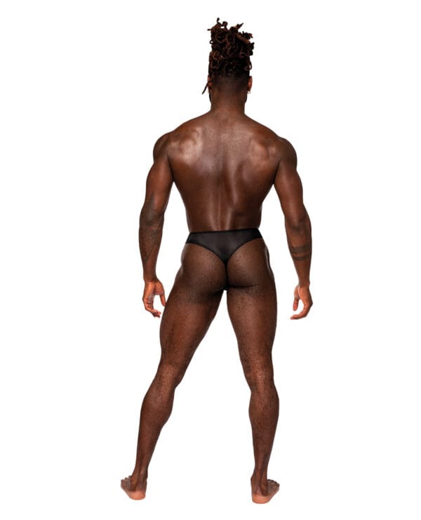 Sassy Lace Open Ring Thong Black L/XL - Image 2