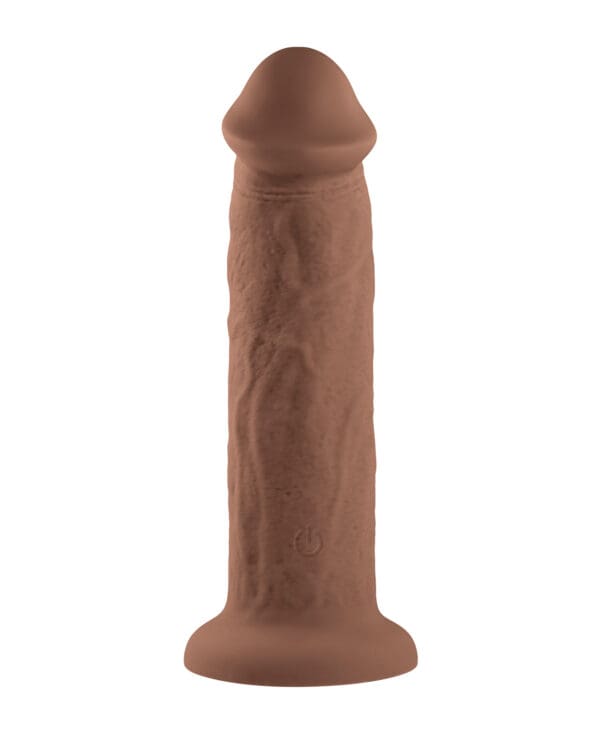 Evolved 7" Girthy Vibrating Dong - Dark - Image 3
