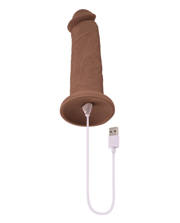 Evolved 7" Girthy Vibrating Dong - Dark - Image 5