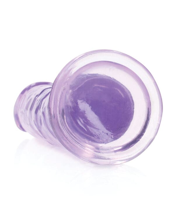Shots RealRock Crystal Clear 6" Straight Dildo w/Suction Cup - Purple - Image 5