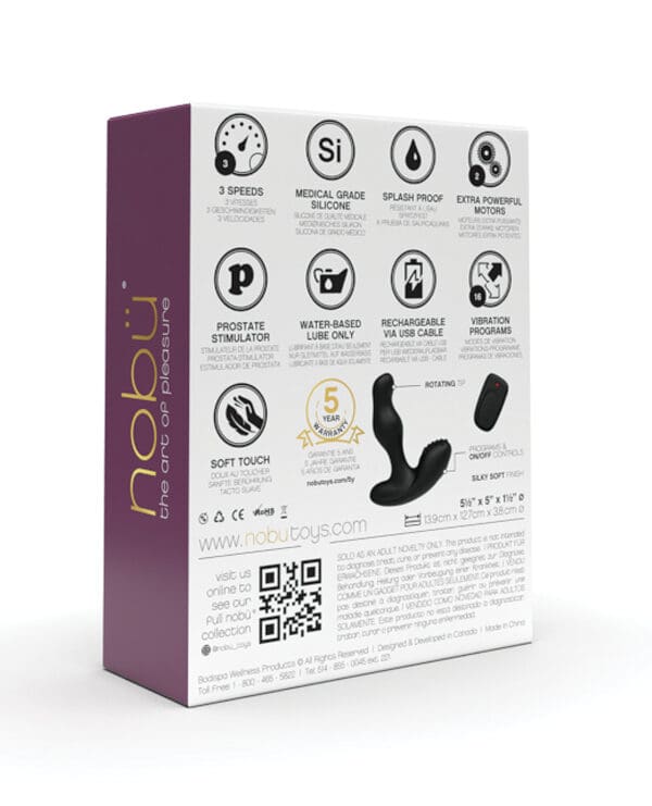 Nobu X-plore U Ezra Anal Vibrator - Black - Image 4