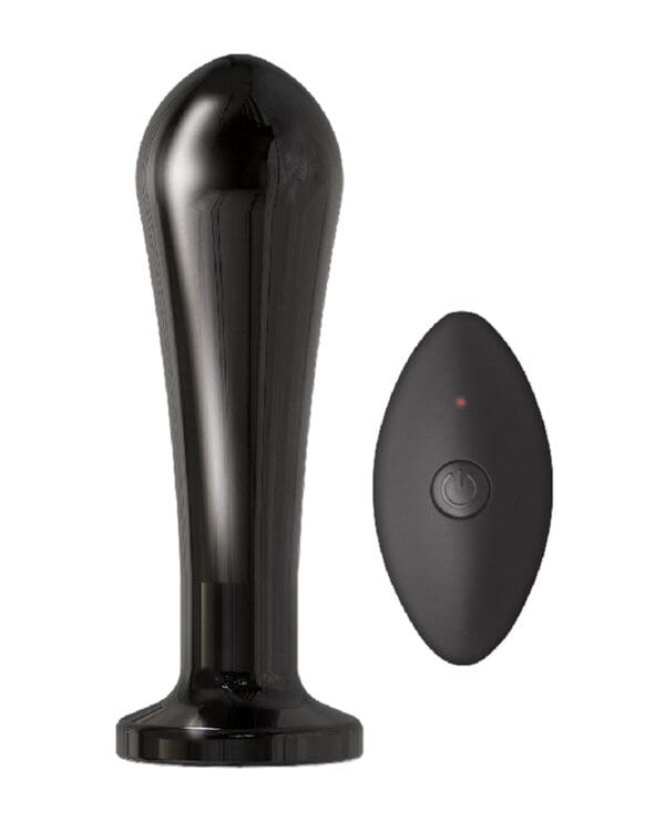 Ass-sation Remote Vibrating Metal Anal Bulb - Black - Image 2