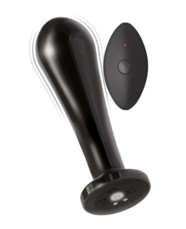 Ass-sation Remote Vibrating Metal Anal Bulb - Black - Image 4