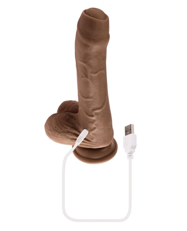 Evolved Peek A Boo Vibrating Dildo - Dark - Image 5