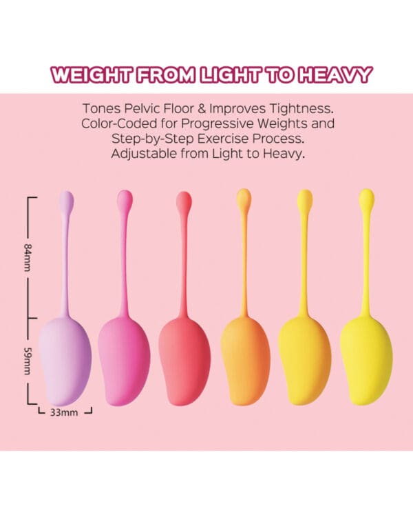Mango Tropical 6 Weighted Kegel Ball Exercise Set - Image 3