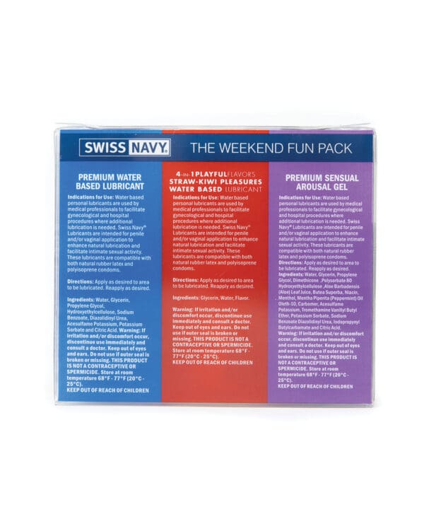 Swiss Navy Weekend Fun Pack of 3 - 1 oz - Image 3