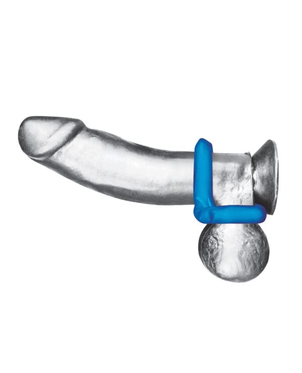 Blue Line C & B Dual Cock & Ball Stamina Enhancement Ring - Jelly Blue Pack of 2 - Image 3
