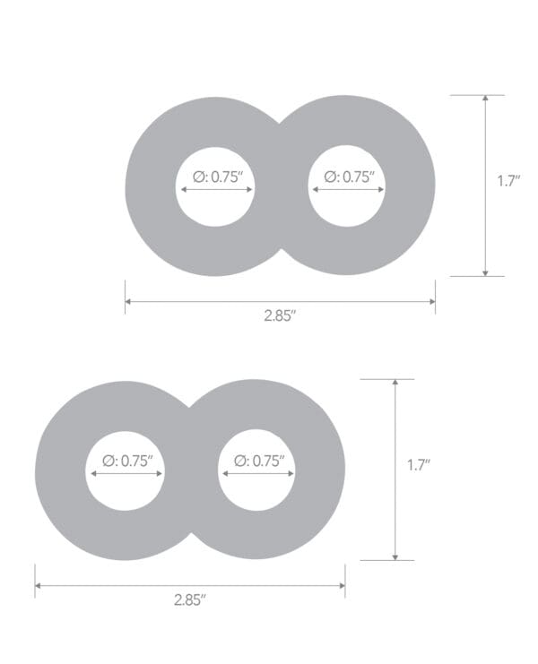Blue Line C & B Dual Cock & Ball Stamina Enhancement Ring - Jelly Blue Pack of 2 - Image 5