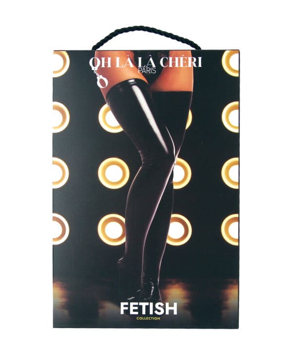 FETISH Vinyl Thigh Highs  Black MD - Image 3