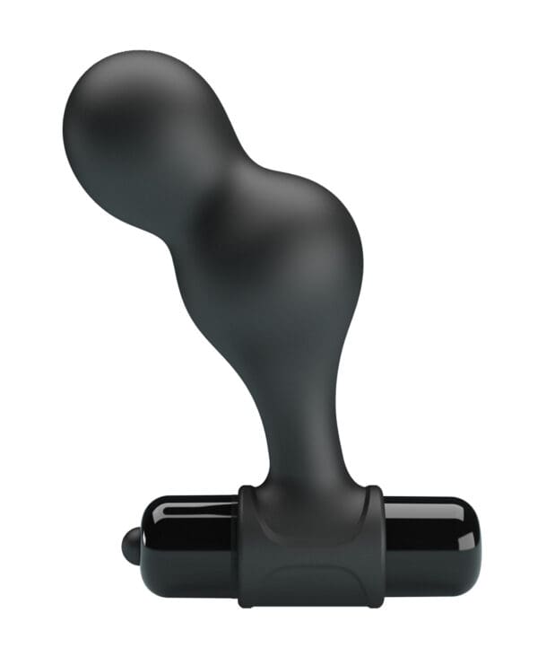 Mr. Play Silicone Anal Vibro Plug - Black - Image 2