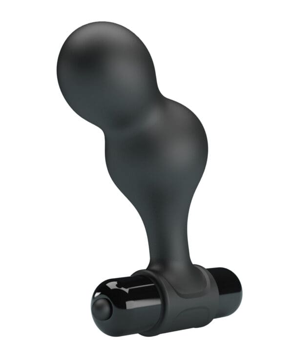 Mr. Play Silicone Anal Vibro Plug - Black - Image 3