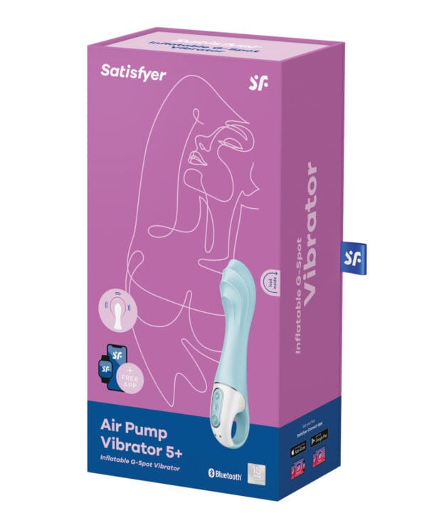Satisfyer Air Pump Vibrator 5+ - Blue - Image 5