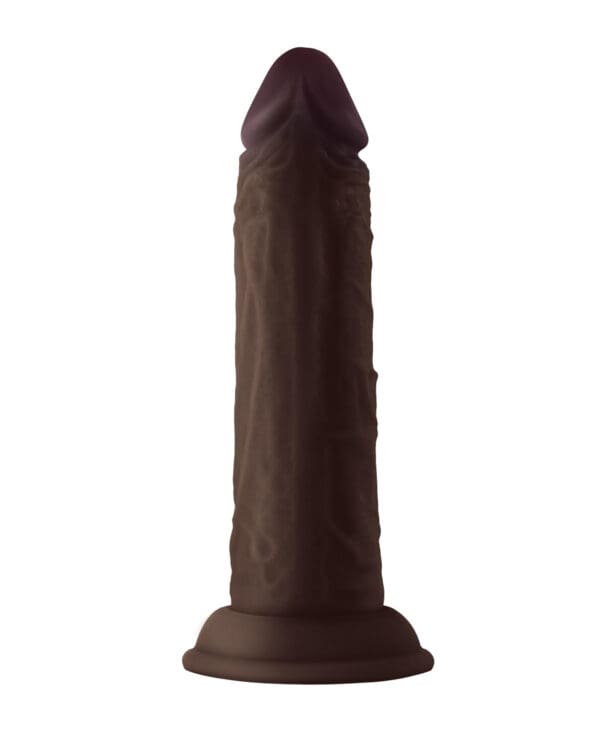 Shaft Model J Flexskin Liquid Silicone 5.5" Dong - Mahogany - Image 4